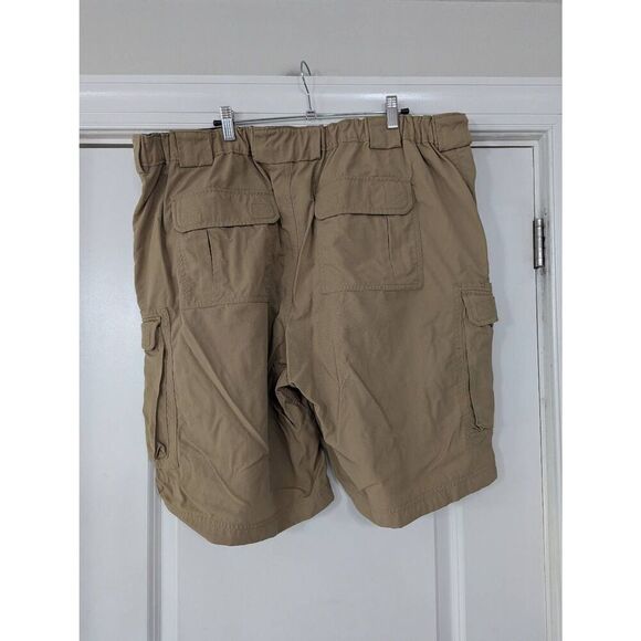 Duluth Cargo Shorts men's size 2XL tan khaki 11' inseam sturdy elastic - Picture 4 of 7